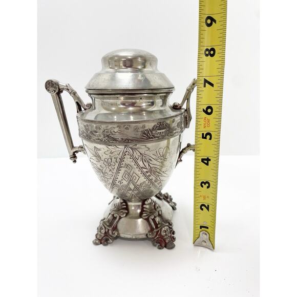 Simpson Hall Miller & Co Quadruple Plate 1877 Silver Trophy Urn Buttery Floral - Picture 15 of 16